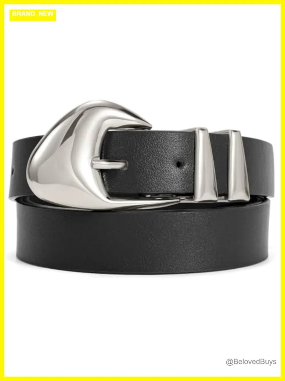Women's Faux Leather Belt with Gold Buckle for Jeans Dress Pants